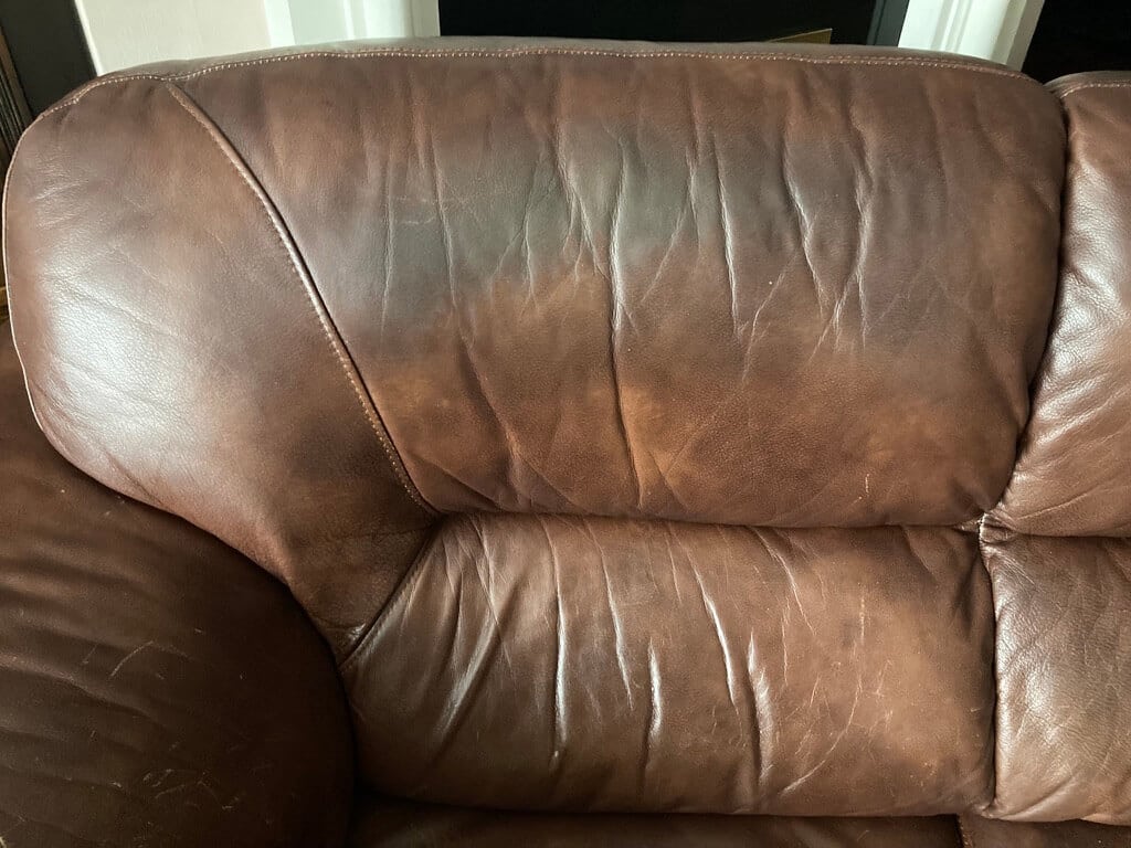 leather colour loss restoration