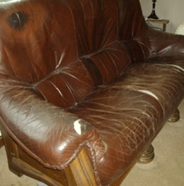 dark patch on leather