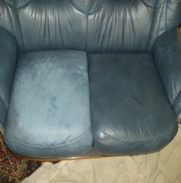 spillage on leather